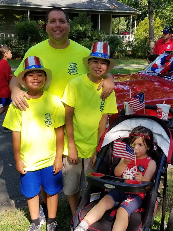 The Willis family at home in Marvin